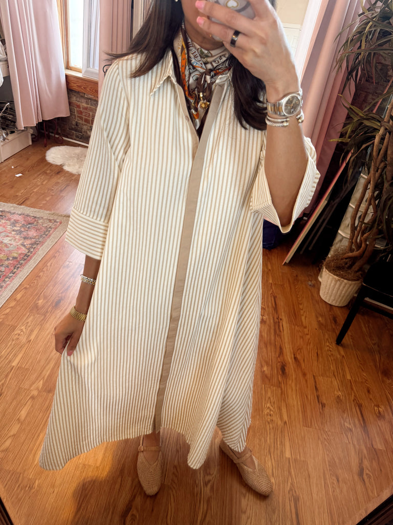 Cabot Cove Striped Maxi Dress