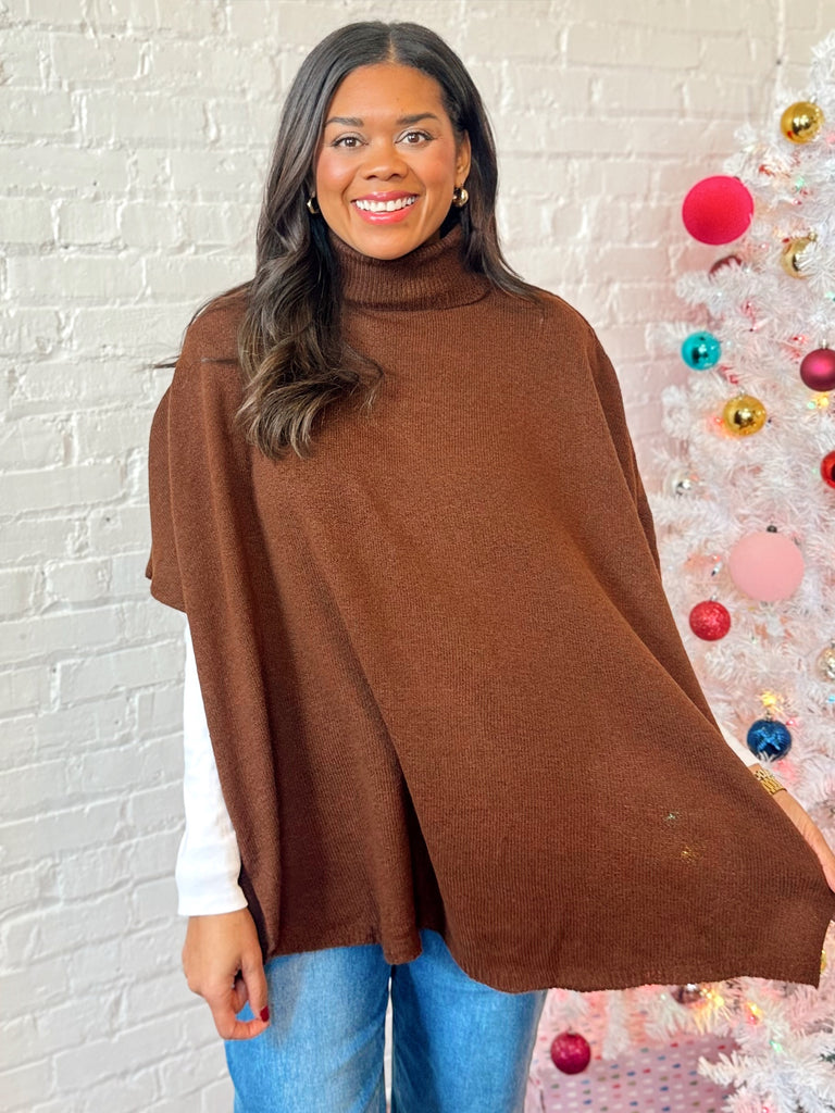 Elevated Poncho Brown