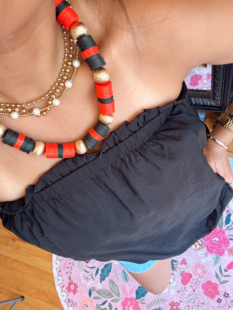 School Spirit Necklace - Red
