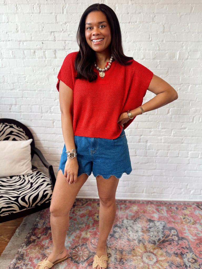 Salt Air Knit Red