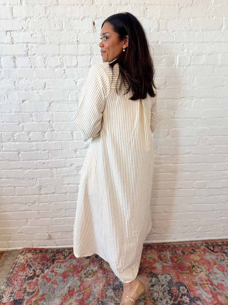Cabot Cove Striped Maxi Dress