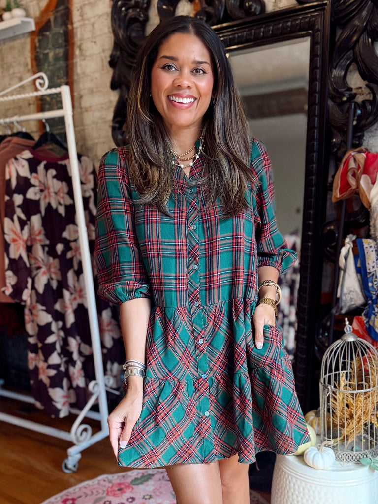 Check In Plaid Dress