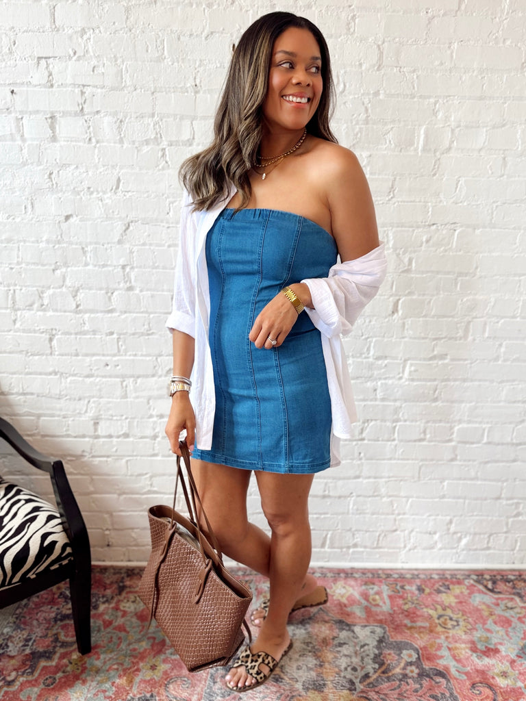 Marina Mini Denim Dress