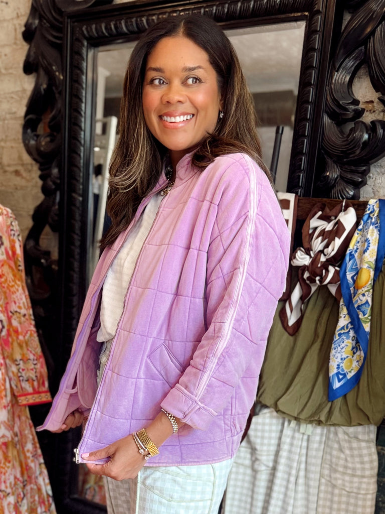 Vintage Violet Quilted Jacket