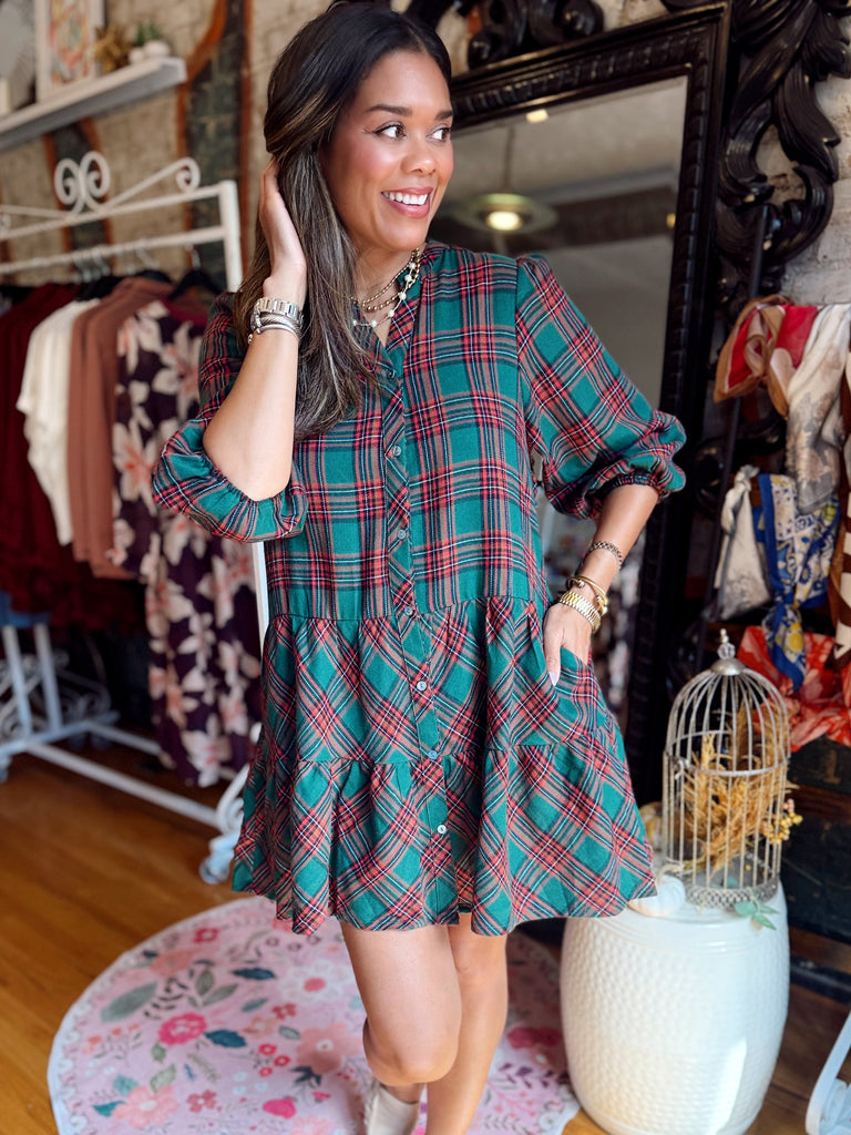 Check In Plaid Dress