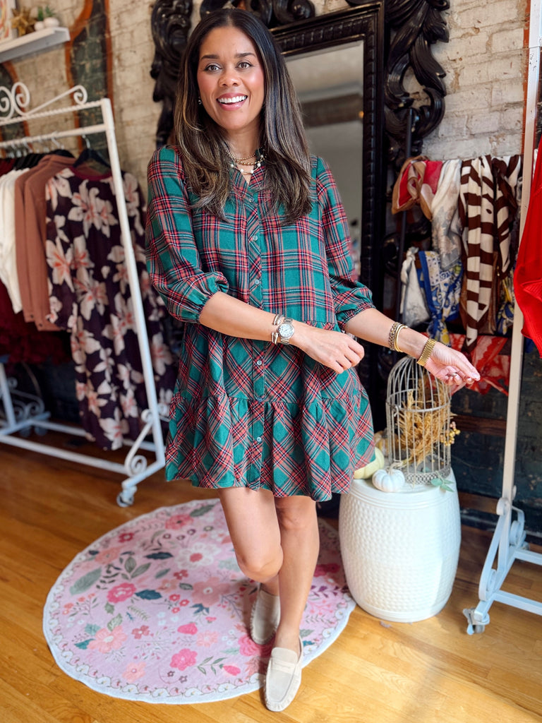 Check In Plaid Dress