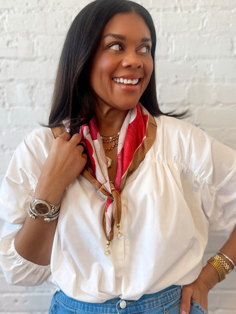 Magnetic Triangle Scarf - Rosette