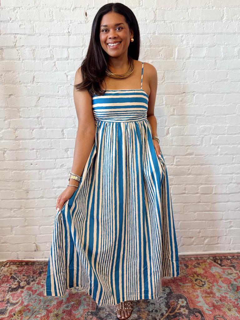 Coastal Stripe Midi Dress