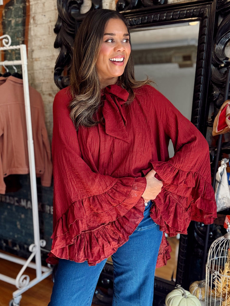 Heiress Blouse Red