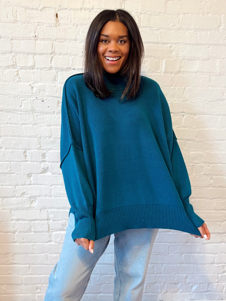 Everyday Luxe Sweater Ocean Teal