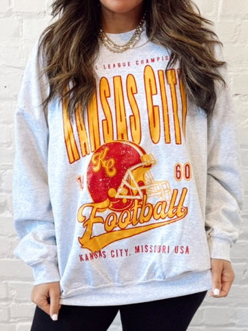 90s Kansas City Football Sweatshirt. (Adult)