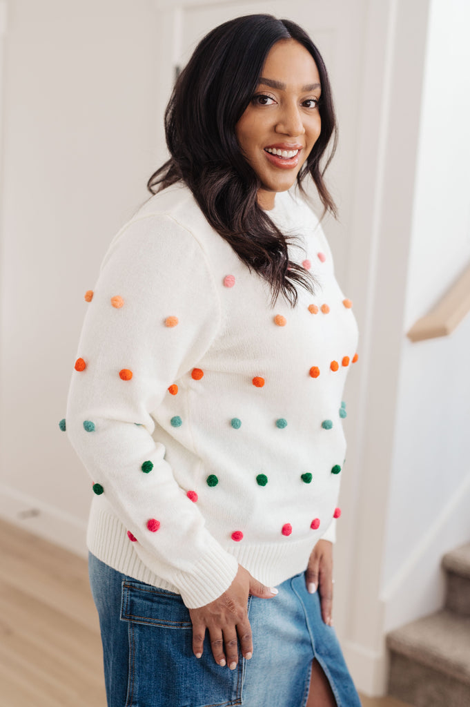 Rainbow Pebbles Detail Sweater