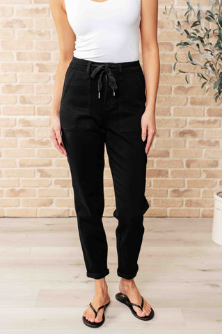 Katrina High Waist Distressed Denim Trousers