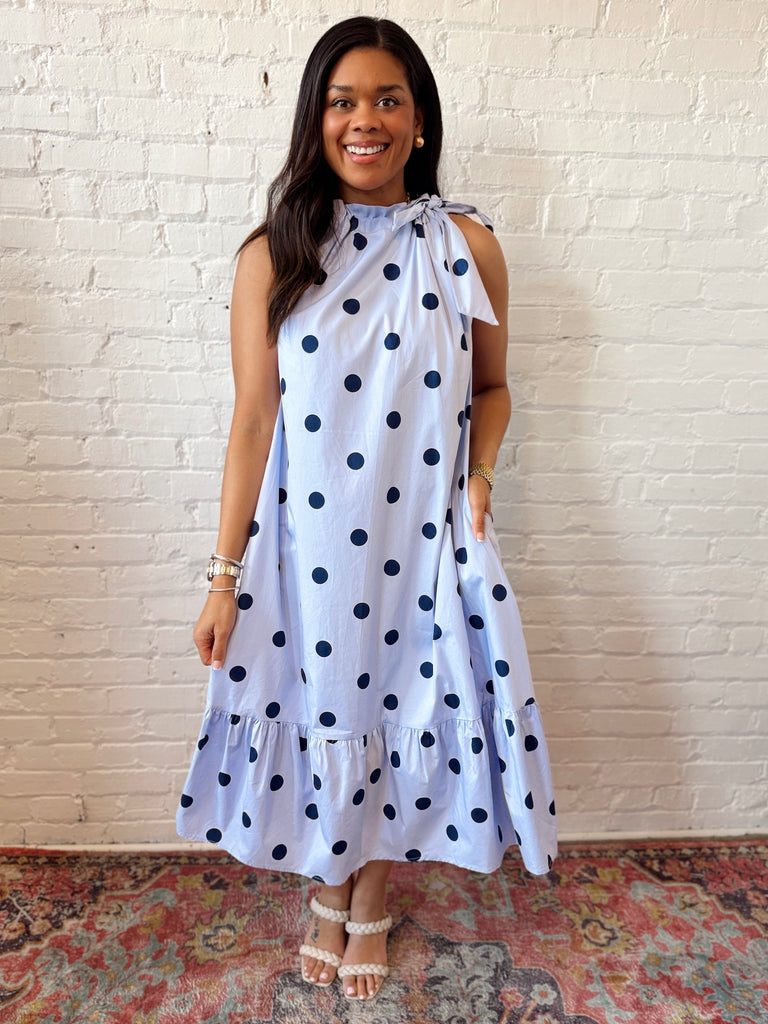 Sail Away Polka Dot Midi Dress