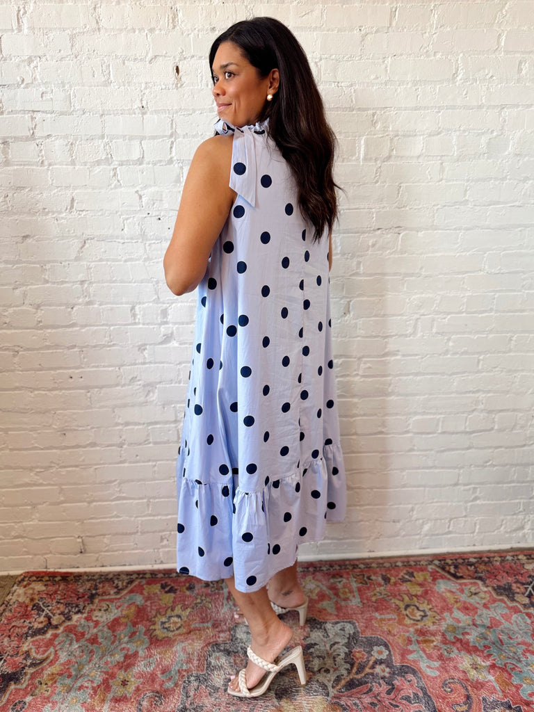 Sail Away Polka Dot Midi Dress