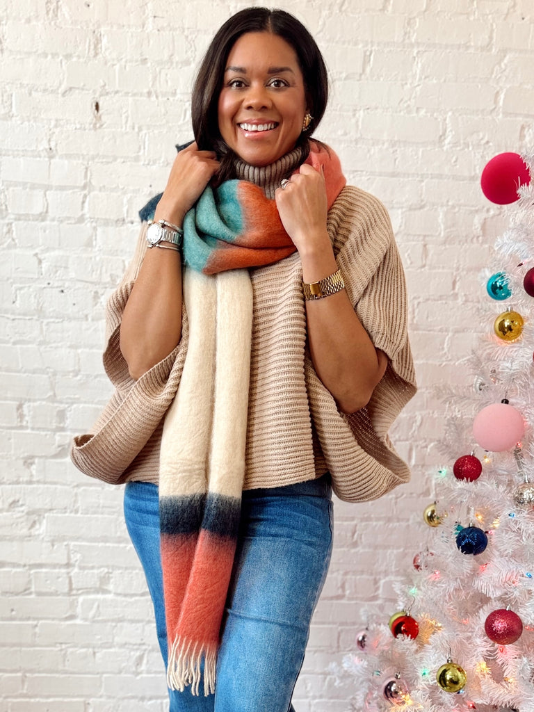 Plaid Fringe Scarves