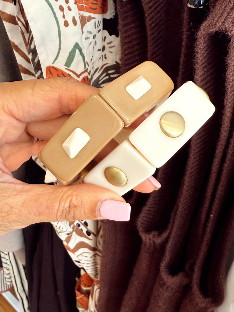 Lenore Stretch Bracelet Ivory