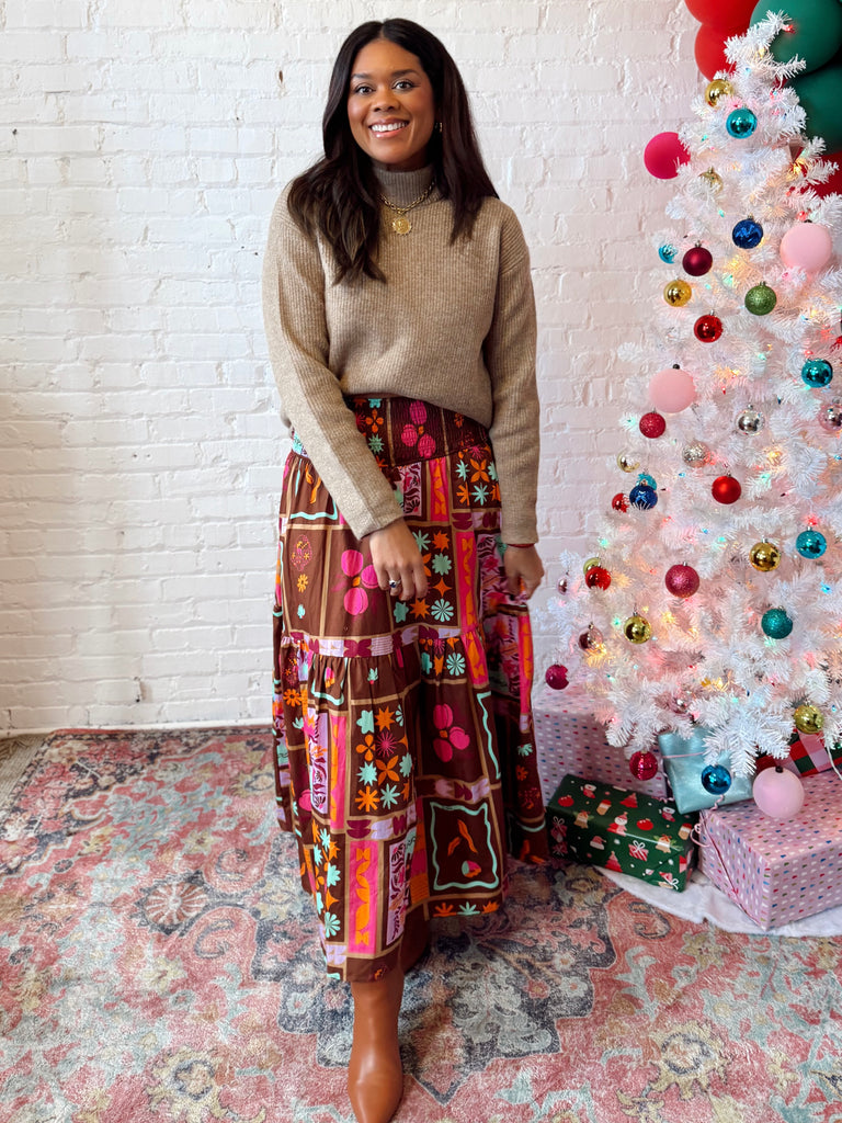 Karlie Blooming Spice Maxi Skirt