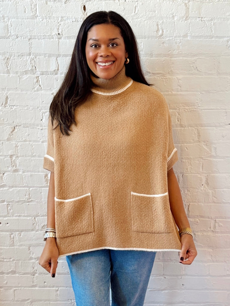 Fireside Poncho Tan