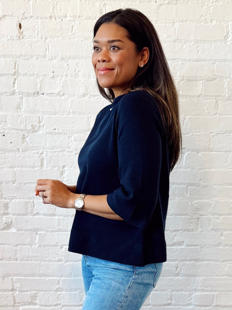 Agnes Knit Sweater - Navy