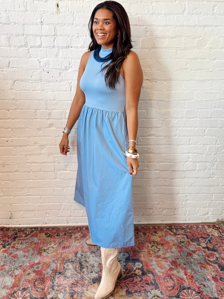 Sloane Midi Dress Blue