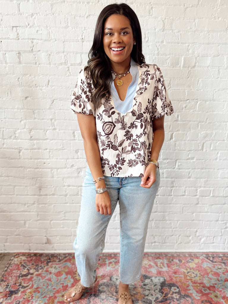 Pearl Puff Sleeve Top