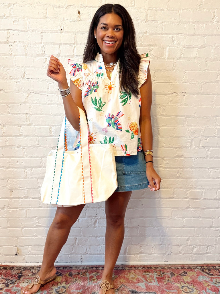 Cabana Club Ruffle Top