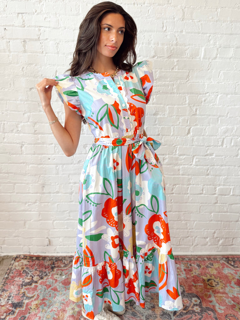 Lavender Lights Floral Dress