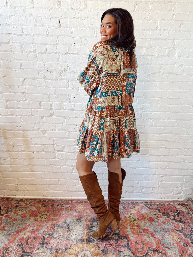 Paisley Patchwork Dress