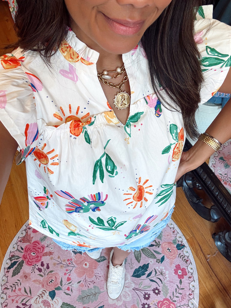 Cabana Club Ruffle Top