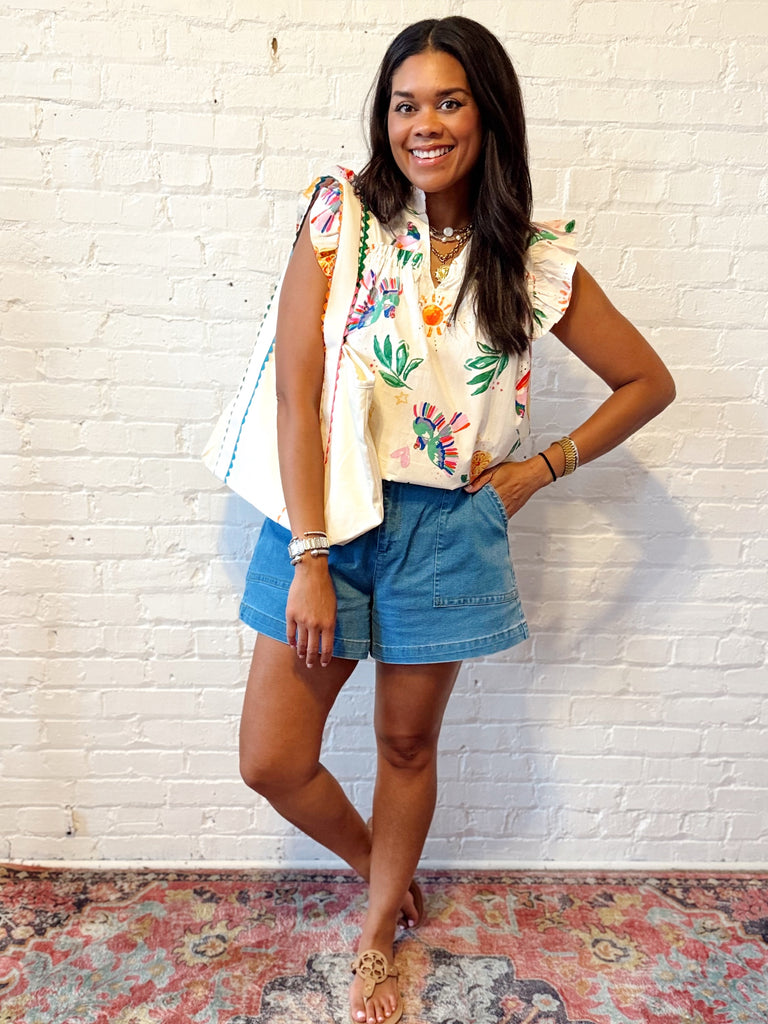 Cabana Club Ruffle Top