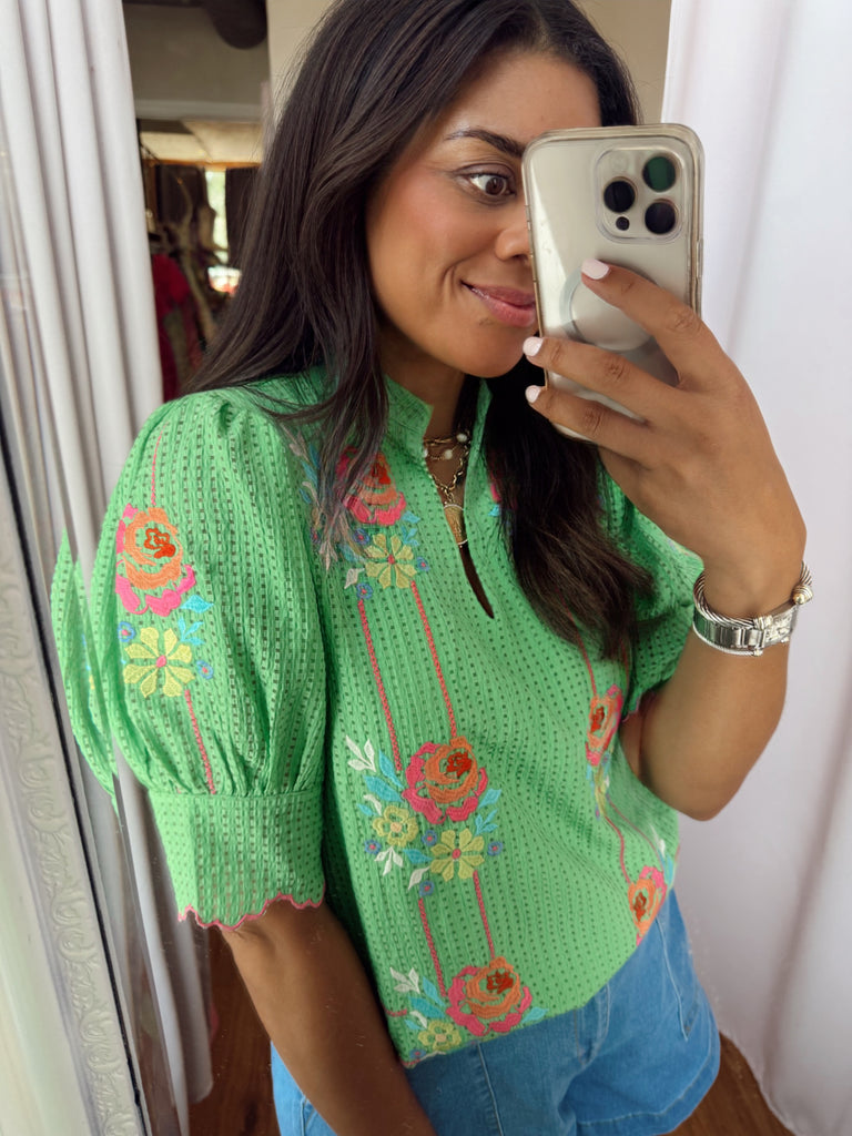 La Palma Embroidered Top