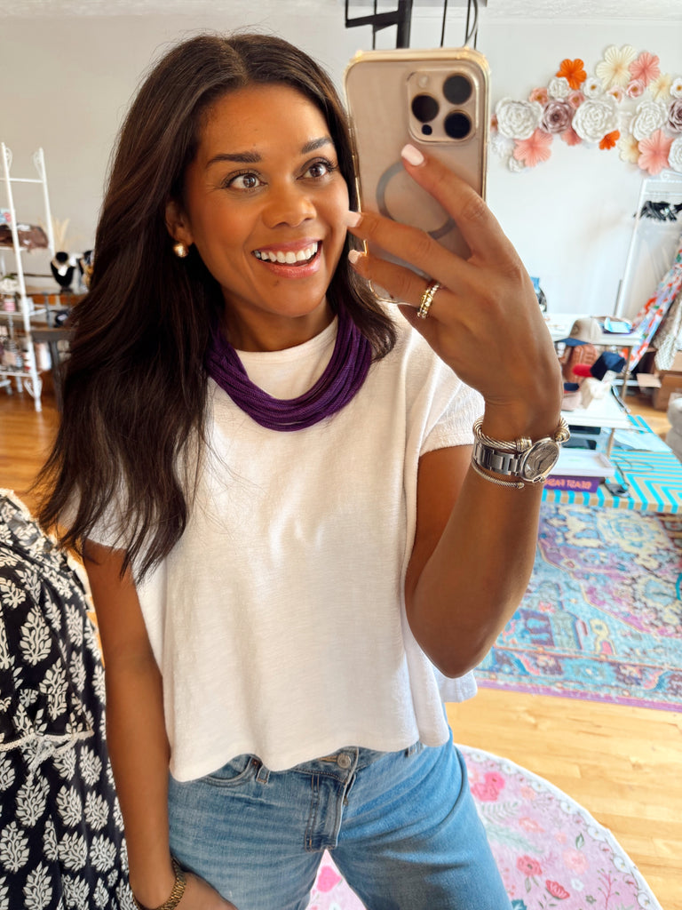 Rope Necklace Purple