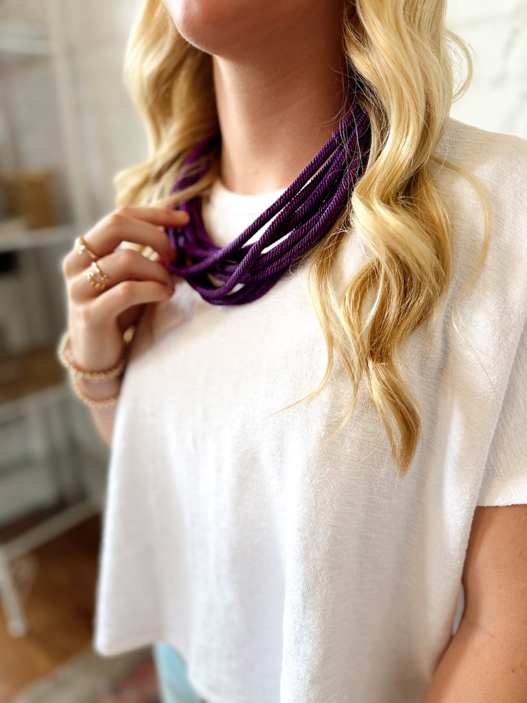 Rope Necklace Purple