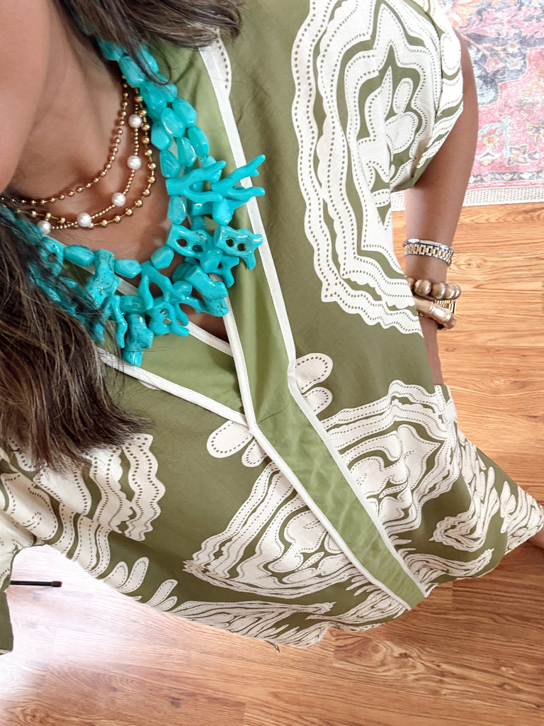Meet Me at the Cabana Dress - Olive