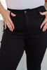 Reese Rhinestone Slim Fit Jeans in Black