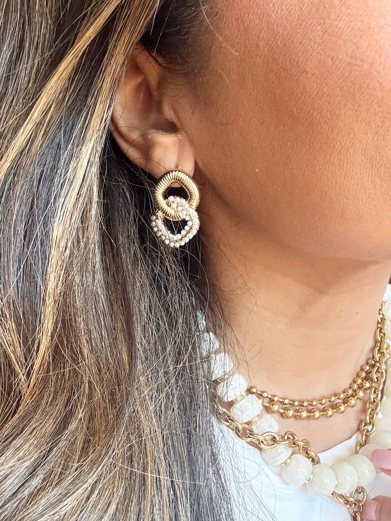 Pearl Link Earrings