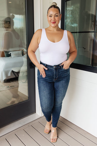 Katrina High Waist Distressed Denim Trousers