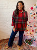 Plaid Xmas Knit Top
