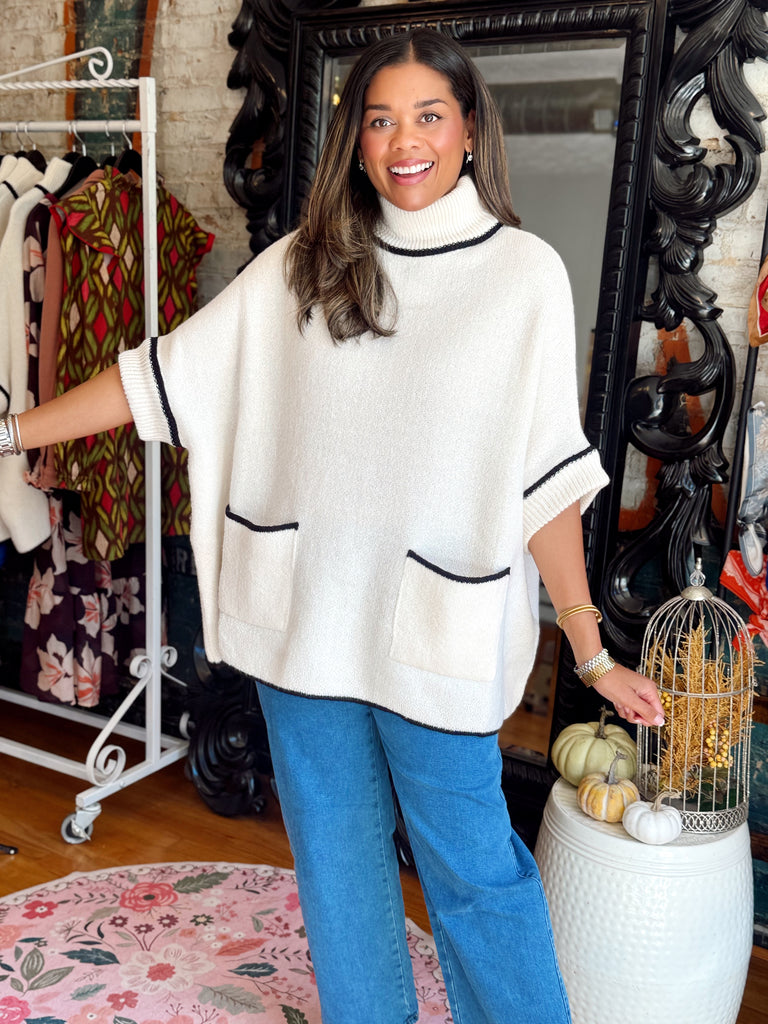 Fireside Poncho Ivory