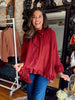 Heiress Blouse Red