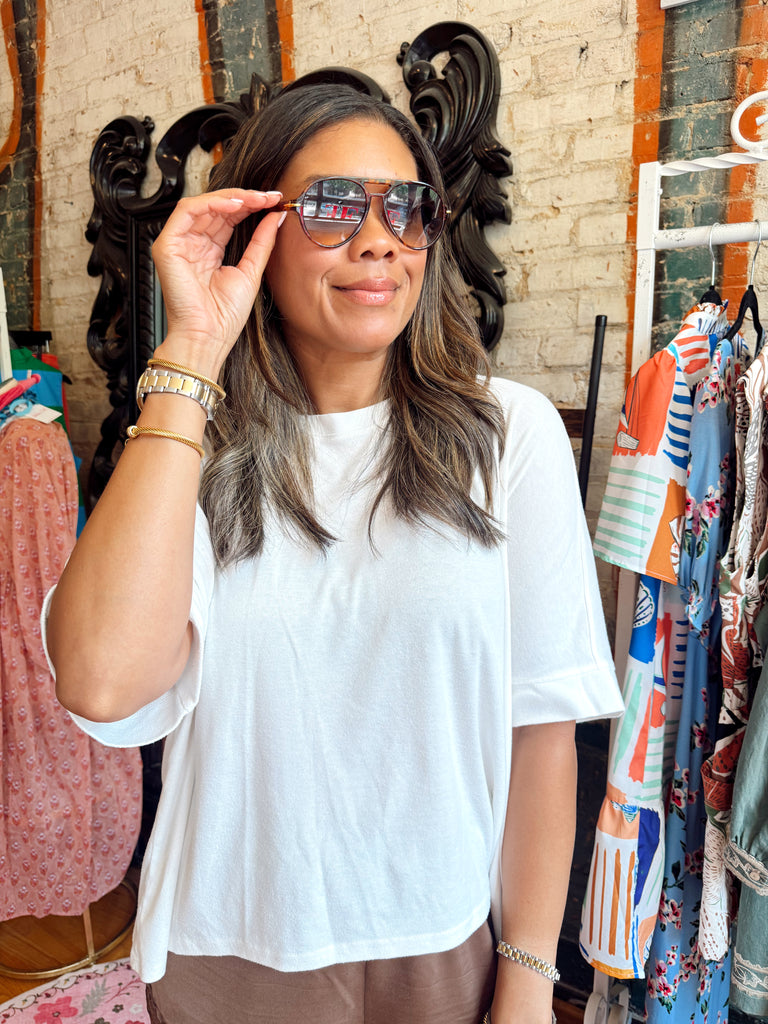 Tortoise Gradient Aviator Sunglasses