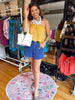 Summer Bubble Top - Mustard