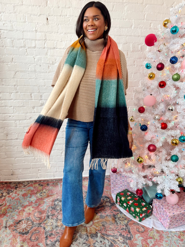 Plaid Fringe Scarves