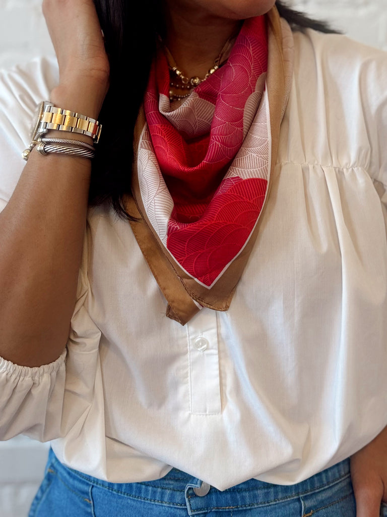 Magnetic Triangle Scarf - Rosette