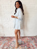 Evelyn Striped Dress Blue