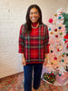 Plaid Xmas Knit Top