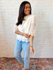 Scalloped Eyelet Blouse