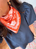 Orange Floral Bandana