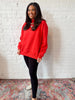 Red Mockneck Sweatshirt